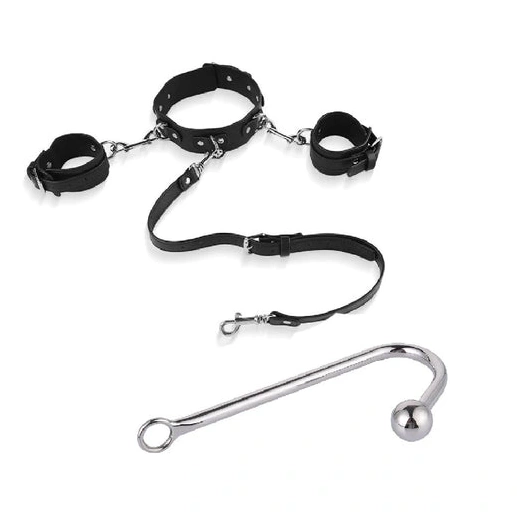 Beaded Elegant Hook Collar with and Cuffs Anal 5334 1124